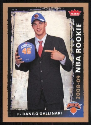 2008 FLEER DANILO GALLINARI 206 MINT RC BASKETBALL NEW YORK KNICKS - Image 1 of 2