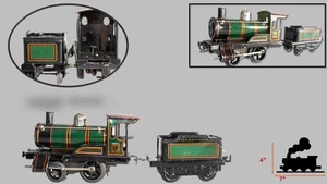1920's German 0-35 Bing Stork Leg 0-gauge Windup Locomotive - Fully working - Picture 1 of 8
