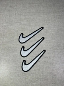 Nike Swoosh Logo High-quality Embroidered Iron on Patch Black Pieces 12 - Picture 1 of 1
