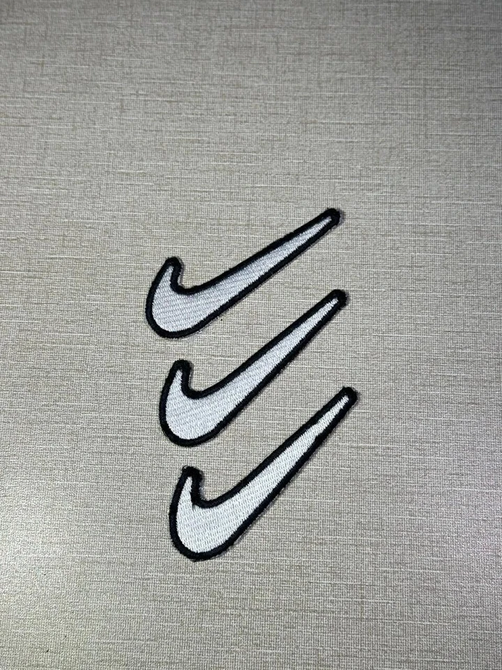 Nike Swoosh Logo High-quality Embroidered Iron on Patch Black Pieces 12 - Image 1 of 1