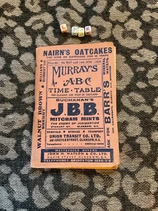 Antique Murrays ABC Glasgow & West of Scotland Railway Bus Timetable , Rare - Picture 1 of 3