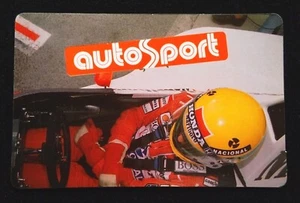 Tarjeta Calendario Bolsillo Fórmula 1 AYRTON SENNA & McLAREN-HONDA ✱ Rara Portugal 1992 - Imagen 1 de 3