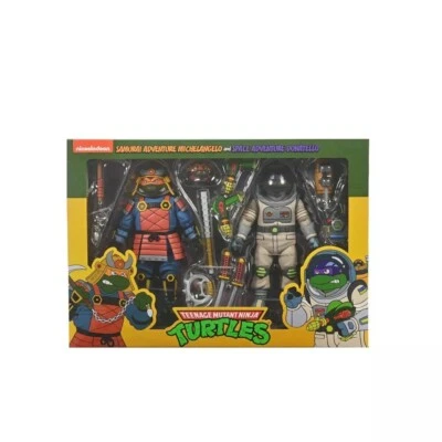 NECA TMNT Samurai Adventure Michelangelo & Space Donatello Ninja Turtles 2 pack - Image 1 of 3