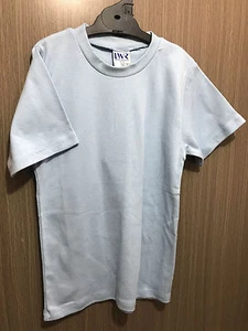 BNWT Boys/Girls Sz 14 LW Reid Pure Cotton Sky Blue Short Sleeve School/Sport Top - Picture 1 of 1