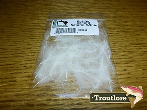 FLY TYING FEATHERS - CUL DE CANARD HARELINE DUBBIN CDC NATURAL WHITE - NEW - Picture 1 of 4