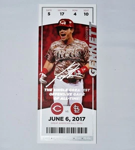Scooter Gennett Oversized Commemorative Ticket Cincinnati Reds 6/16/17 SGA 0924 - Picture 1 of 2