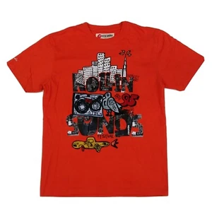 IRO OCHI MEN 100% AUTHENTIC ROLLIN SOUNDS FESTIVAL DOODLES, LARGE ORANGE T-SHIRT - Picture 1 of 7