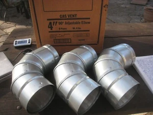 3 yes 3 SELKIRK RV 4 In. 90 Degree Adjustable Elbow 104230 SELKIRK RV 4RV-EL90 - Picture 1 of 4