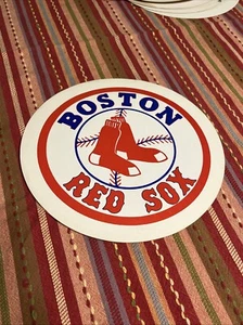 Boston Red Socks 8" x 8" Vinyl Decal MLB Logo Sticker Decor Fasson Vtg - Picture 1 of 5
