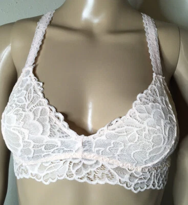 Xhilaration Bralette Ligh Peach Size Small Beautiful Lace Criss Cross In Back - Image 1 of 4