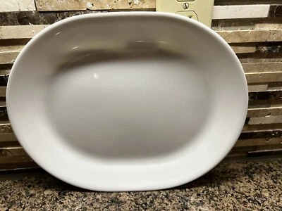 Corelle by Corning Winter Frost  White  (1) 12" Oval Serving Platter - Image 1 of 2