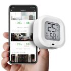White Wireless Mini Meter for Indoor Temperature and Humidity with LCD Digital
