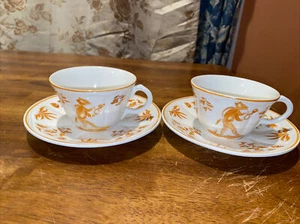 Set Of 2 LC Longchamp Olerys French Faience, Cups and Saucers EC 43 - Picture 1 of 12