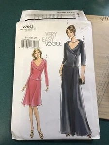 Very Easy Vogue 7963 Paper Sewing Pattern Top & Skirt Size 14,16,18,20 UNCUT - Picture 1 of 12