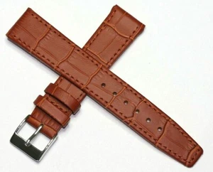 EASY FIT CLIP ON OPEN ENDED LEATHER WATCH STRAP TAN 12MM to 20MM WITH FREE POST - Picture 1 of 5