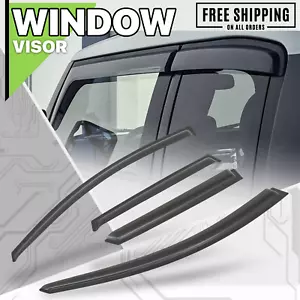Tape-On Window Visor Shade Smoke Vent Sun Rain Deflector Guard fit 10-13 Mazda 3 - Bild 1 von 6