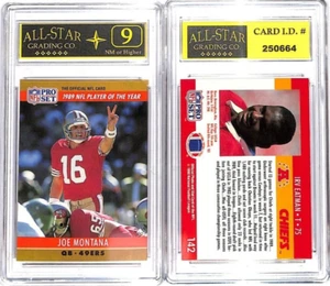 1990 Pro Set JOE MONTANA  1989 POY Wrong Back Error Football Card ASG 9 NM # AZ - Picture 1 of 1