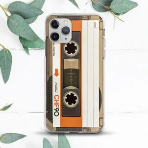 Retro Audio Cassette Mixtape 80's Case For iPhone X SE 11 12 13 14 15 Pro Max XR - Picture 1 of 1