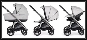Bebecar Flowy Pram & Pushchair & Car Seat – Light Grey - BRAND NEW, BOXED - Picture 1 of 10