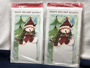 Christmas Gift Card Money Holder 6 Pack American Greetings Snowman Sealed - Picture 1 of 5