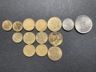 Lot of 14 Obsolete Circulated France French Franc Coins 1970&#39;s to 1980&#39;s NICE!