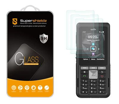 [Paquete de 3] Protector de pantalla de vidrio templado Supershieldz para Sonim XP5 Plus Foto 1 de 4