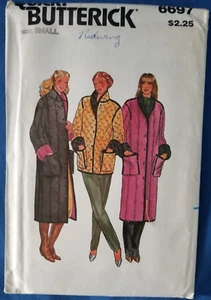 Butterick Pattern #6697 Reversible Coat And Jacket Size Small Vintage 80's - Picture 1 of 3