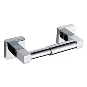 Ozwashroom Single Toilet Roll Holder, Bright Chrome - Picture 1 of 8
