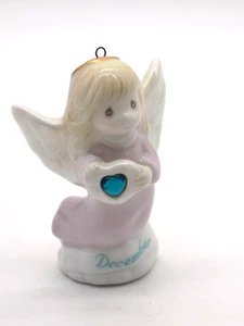 Precious Moments December Birthday Birthstone Turquoise Angel  Ornament 1997-3" - Picture 1 of 4