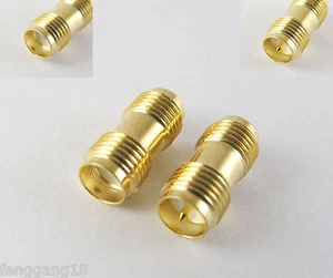 10pcs RP-SMA Female Male Pin to SMA Female RF Straight Coaxial Connector Adapter - Picture 1 of 5
