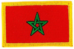 FLAG PATCH PATCHES MOROCCO IRON ON EMBROIDERED SMALL - Picture 1 of 1