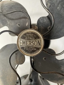 Antiker Emerson Typ 2250 C 10" oszillierender Lüfter hergestellt in den USA 1930 funktioniert bläst leise - Bild 1 von 10