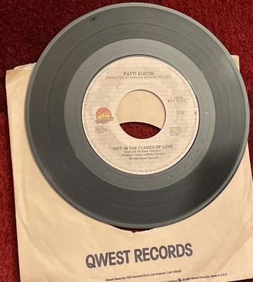 1984 Patti Austin Hot! In the Flames of Love 45 RPM Single - Image 1 of 2
