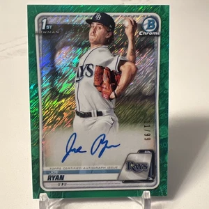 2020 BOWMAN CROMO 1° JOE RYAN RIFRATTORE VERDE AUO /99- GEMELLI - SU CARTONCINO - Foto 1 di 2