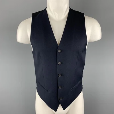 THE KOOPLES Size 36 / IT 46 Navy & Black Wool Buttoned Vest - Image 1 of 4