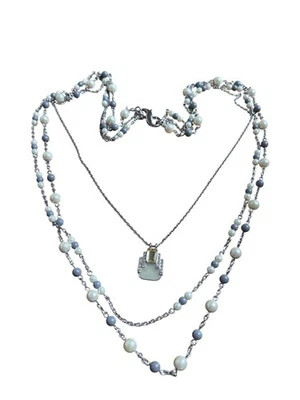 Collar convertible de 3 hilos de perlas sintéticas Lia Sophia Great Expectations Foto 1 de 4