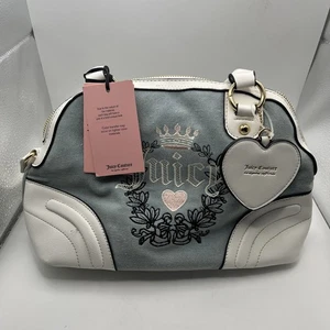 Borsa a tracolla Juicy Couture Heritage Denim nuova con etichetta - Foto 1 di 10