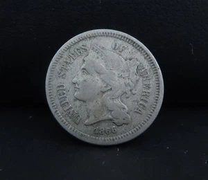 1866 3 Cent Nickel - Picture 1 of 2
