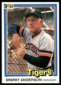 1981 Donruss Sparky Anderson #370 Detroit Tigers E - Picture 1 of 2