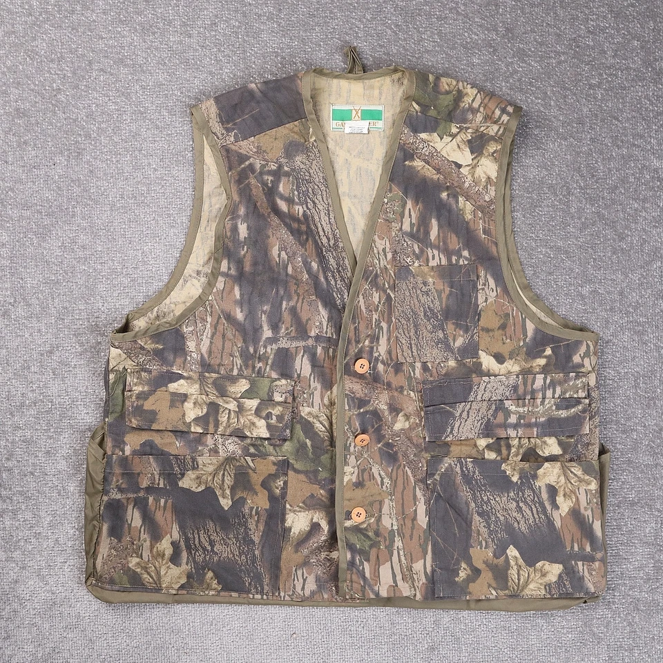 Vintage Game Winner Camouflage Button Down XL-2XL Sleeveless Hunting Vest - Image 1 of 4