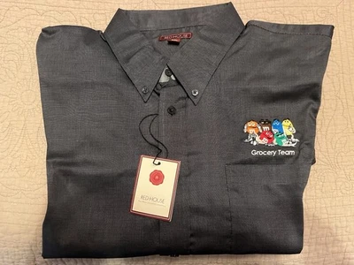 RED HOUSE Men’s Long Sleeve Shirt  2XL Gray Branded M&M Candy NEW NWT - Image 1 of 4