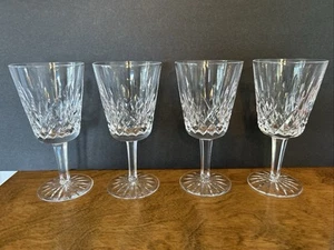 Lot Of 4 Pcs Vintage Waterford Crystal Lismore 6 7/8” Water Goblets/Wine Glasses - Picture 1 of 3