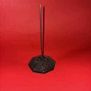 Soporte de papel de varilla recta de escritorio vintage barra de espiga recibo apuñalador ornamentado - Imagen 1 de 5