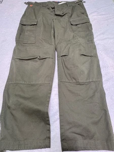 Empyre Relax Olive Green Beige Khaki Cargo Skate Pants Y2K Size 34 Vintage - Picture 1 of 9