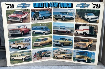 Vintage Chevrolet Trucks 1979 Dealer Poster – “BUILT TO STAY TOUGH” 5’ Wide - Image 1 of 3