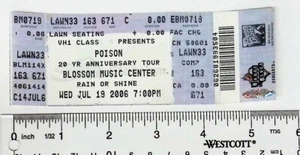 Boleto Poison Blossom Music Center 2006 - Imagen 1 de 2