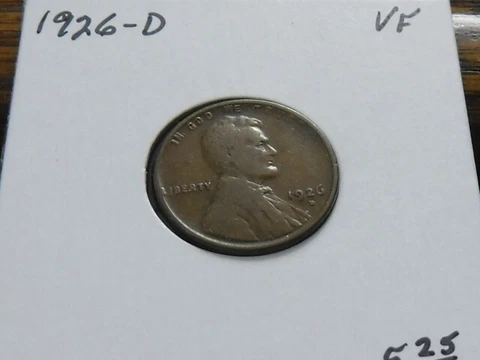 1926-D Lincoln Wheat Cent - I graded as Very Fine! Cover