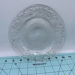 Vintage Indiana Daisy Clear Glass Cake Plate Round Platter 7.5" - Picture 1 of 6