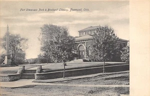 Fremont Ohio~Civil War Soldiers Monument @ Birchard Library~SHARP! c1906 UDB - Picture 1 of 2
