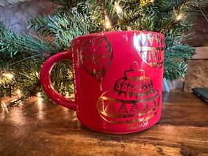 2015 Starbucks rot mit Gold Weihnachtsschmuck 14 Unzen Kaffeetasse/Becher - Bild 1 von 8